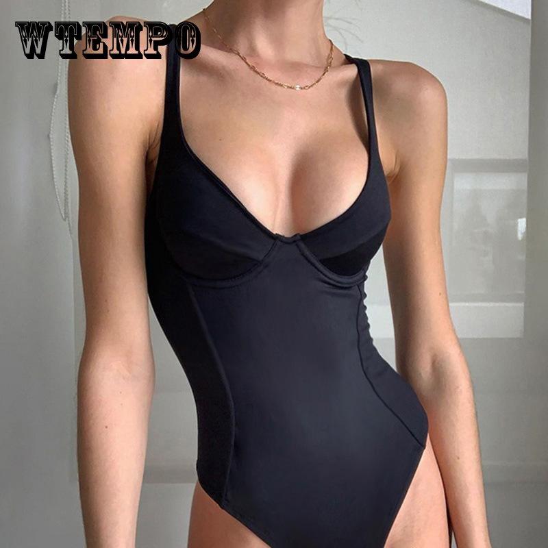 Однотонный топ с открытой спиной, боди, женские облегающие боди без рукавов с высокой талией, цельный сексуальный клубный топ, пляжная одежда с шаговым швом