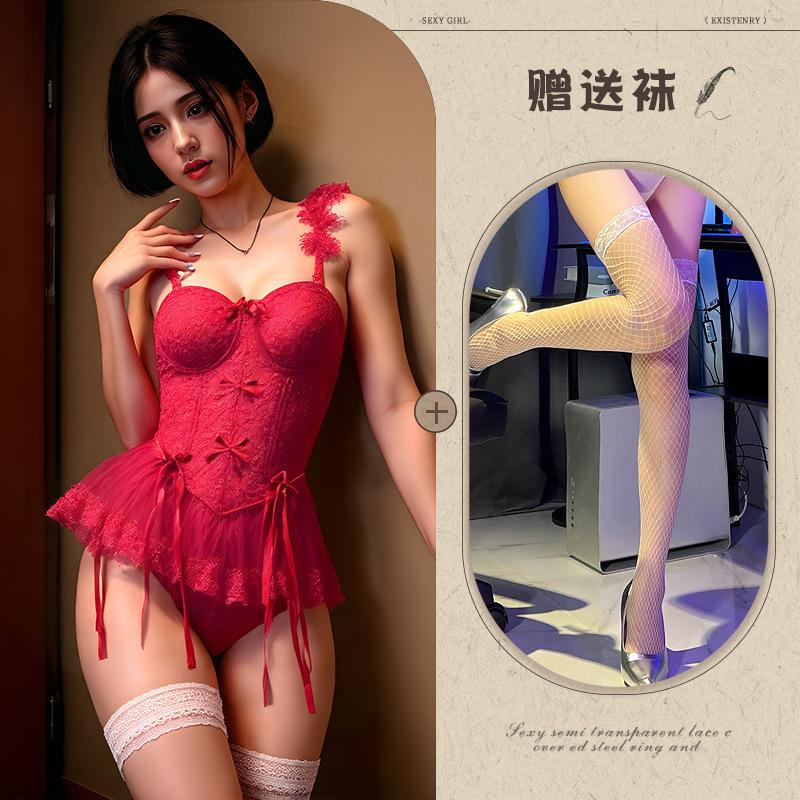 Комплект нижнего белья Dream Ballet из французского кружева, бюстгальтер-жилет для маленькой груди, собирающий грудь, из чистой сетки, на косточках