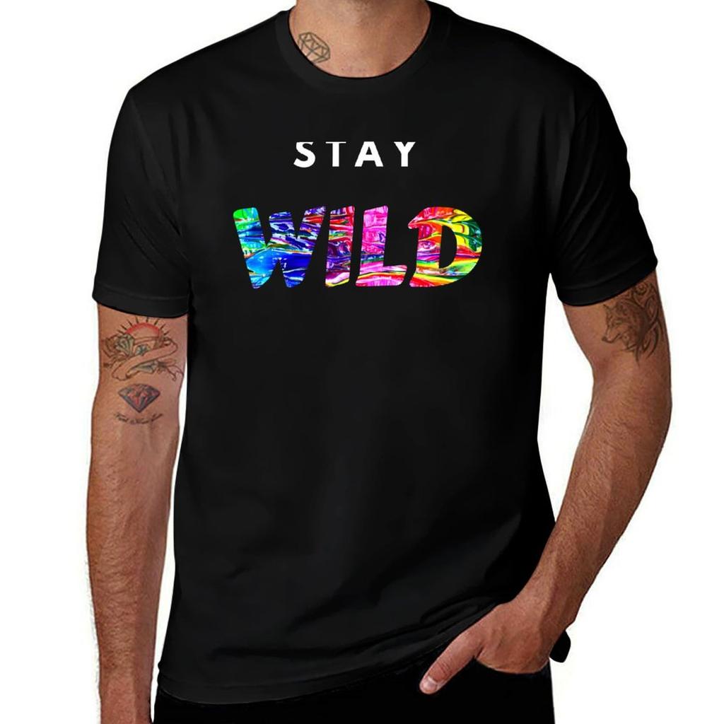 Stay Wild Ben Azelart Tshirt Daily Wear Print Tshirt