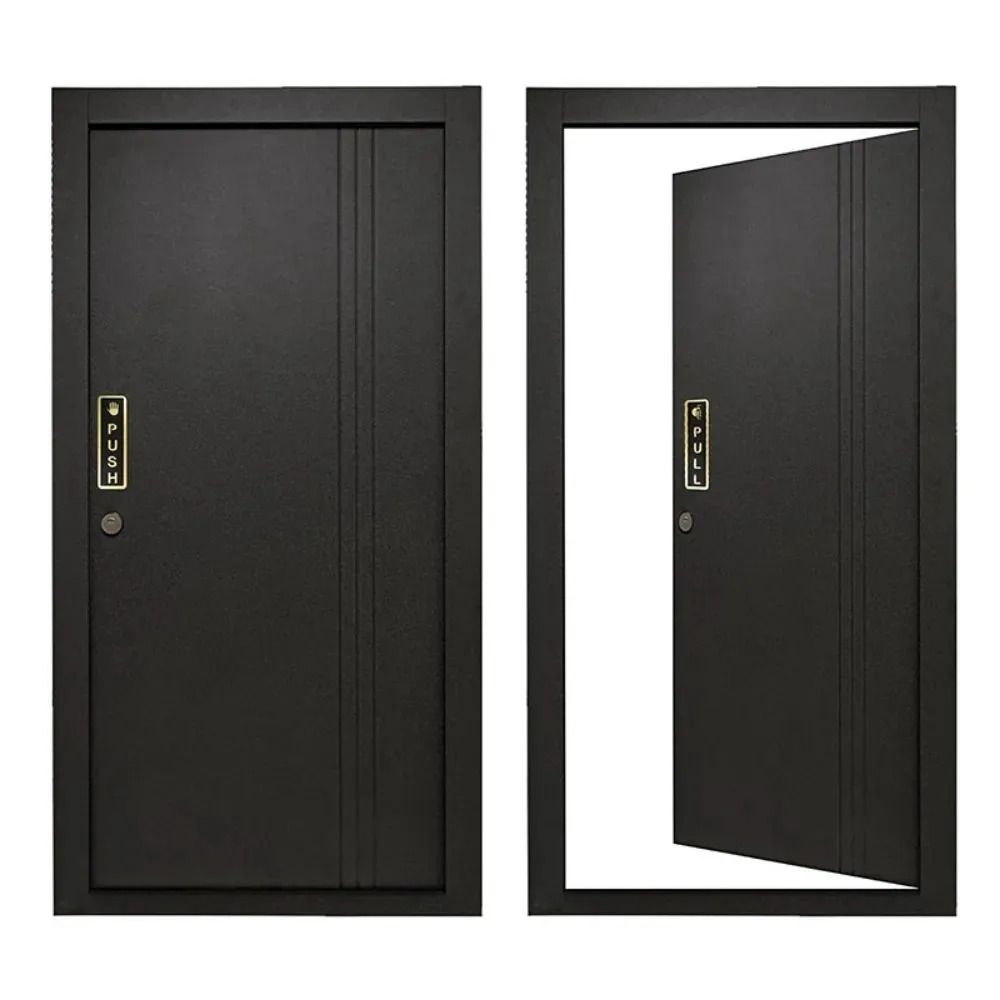 2Pcs 3D Sliding Door Logo Acrylic Restaurant Pull Stickers Push Pull Door Sign  Home Decoration