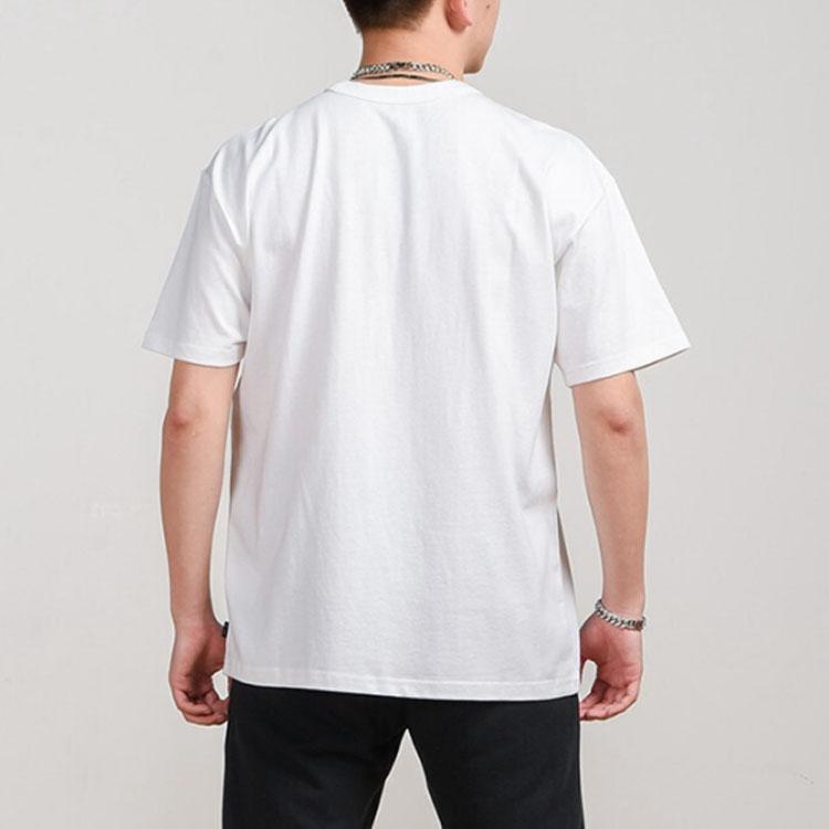 Nike Вышитый логотип Спортивная футболка с круглым вырезом и коротким рукавом для мужчин, топы, белый цвет DB3194-100