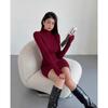 Autumn/Winter High-Collar Slim Fit Long Sleeve Dress for Women