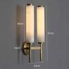 American Art Artificial Marble Led Wall Lights Black Copper Color For Foyer Tv Background Bathroom Bedroom Sconce Good Packaging