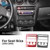 Настоящая мягкая карбоновая наклейка для Ibiza 6l 2003 2004 2005 2006 2007 2008 LHD RHD Автомобильные аксессуары для центральной консоли и панели кондиционера