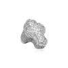 Hip-hop retro ring T cubic zirconia personality cross men's trendy ring