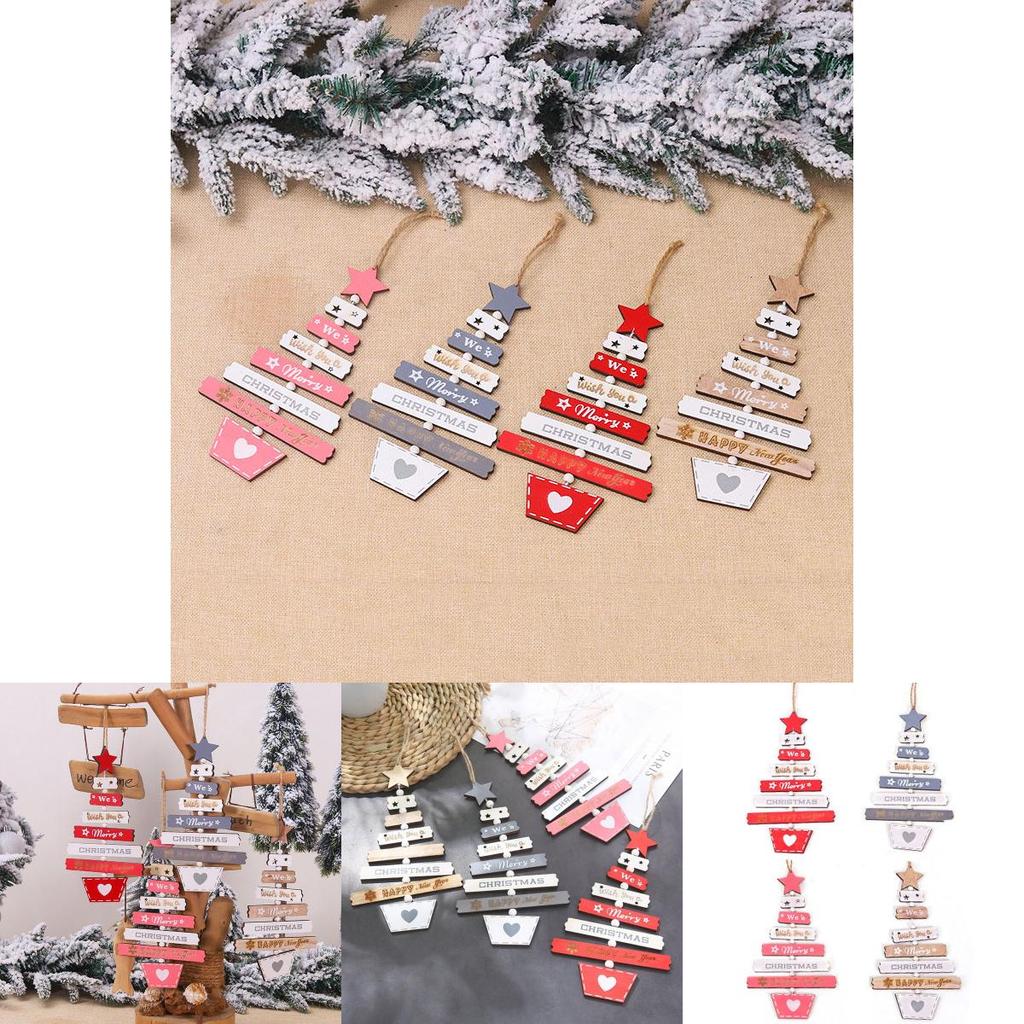 Decorative Wooden Christmas Pendants For Tree And Home Party Enjoyment
