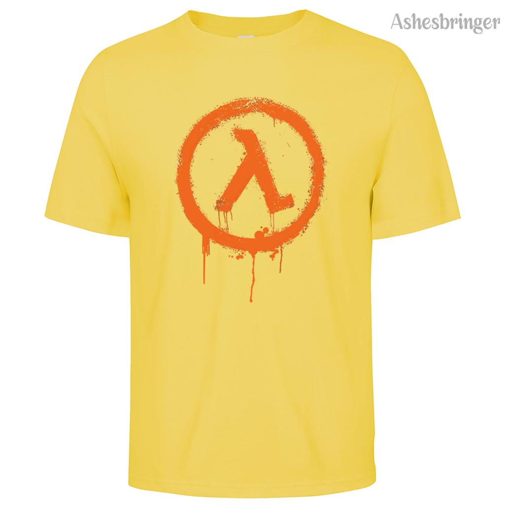 Мужская хлопковая футболка с круглым вырезом и графическим принтом Half Life, уличный повседневный стиль, топы для мужчин и женщин