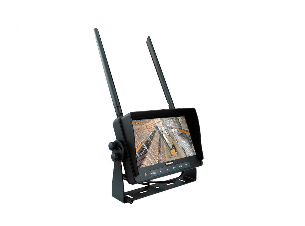 Bezprzewodowy Zestaw Do Wózka Widłowego Ahd 1080P Kamera Magnetyczna Ip68 Ze Wskaźnikiem Laserowym + Monitor 7" Ip68
