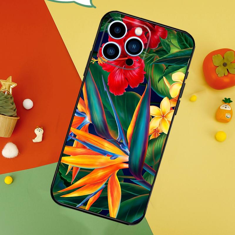 Чехол 'Тропический Рай Гавайский Цветок' для iPhone 13 12 Mini 11 14 15 16 Pro Max XS X XR 7 8 14 15 16 Plus