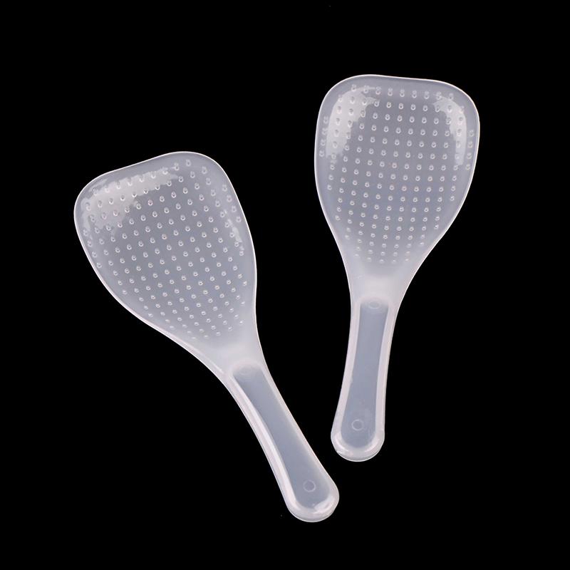 2 шт. кухонные антипригарные ложки для риса, ручные ложки для роллов, прозрачные пластиковые ложки для еды