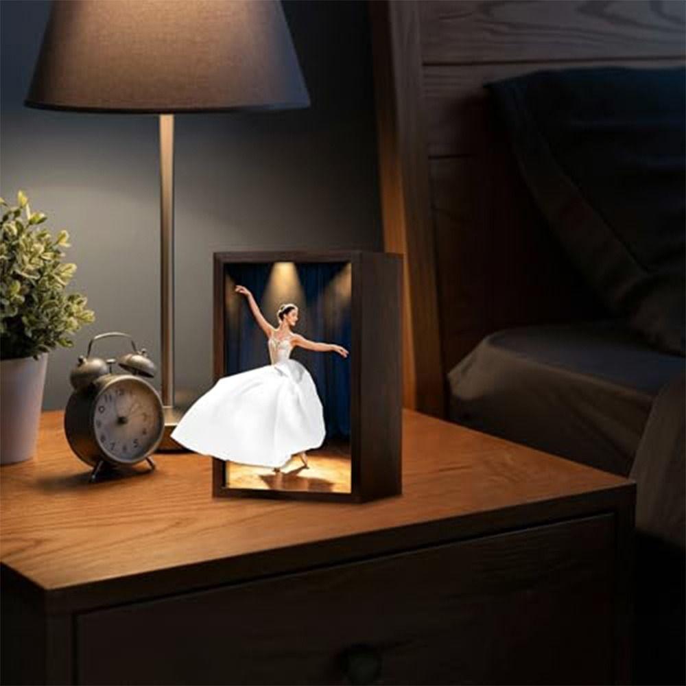 Elegant Design Ballet Tissue Box Wooden Desktop Napkin Holder Wooden Tissue Box Bedside Table