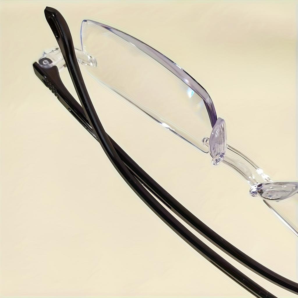 3Pcs Stylish Rimless Reading Glasses With Blue Light Blocking Frameless Fashionable Readers For Men & Women