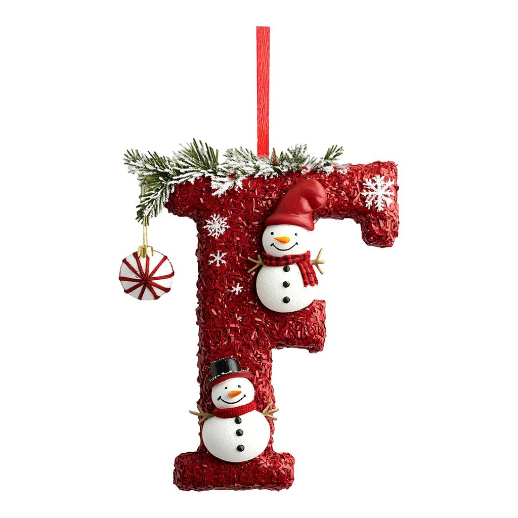 2D 26 Letter Christmas Ornaments Acrylic Flat Christmas Tree Home Decorations Ornaments