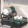 Dish Drying Rack with Drainboard Sink Organizer Dish Racks Dish Strainer Shelf for Kitchen Storage Counter Organizer