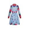 Horror Movie Doll Costume Adults Colorful Striped Top Overalls Dress Costume Retro Scary Toy Themed Outfit For Halloween Party