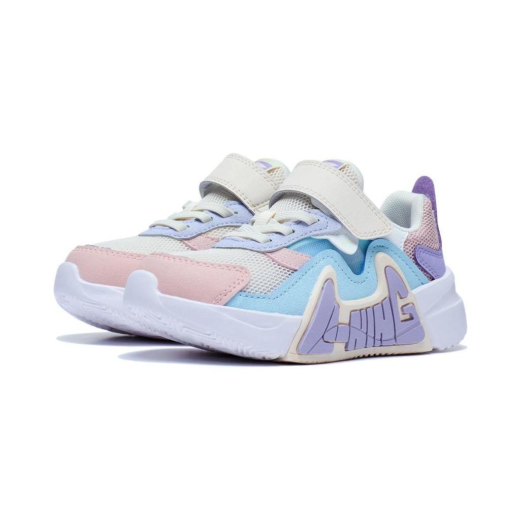 Li Ning Kids Ln 90 летние удобные нескользящие износостойкие повседневные туфли детские туфли серые розовые синие YKNT054-4