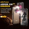 Ulefone Защищенный телефон Armor X16 4G 10360 мАч До 12 ГБ ОЗУ 128 ГБ ПЗУ 120 Гц 6,56" Android 15 Смартфон Ночная камера