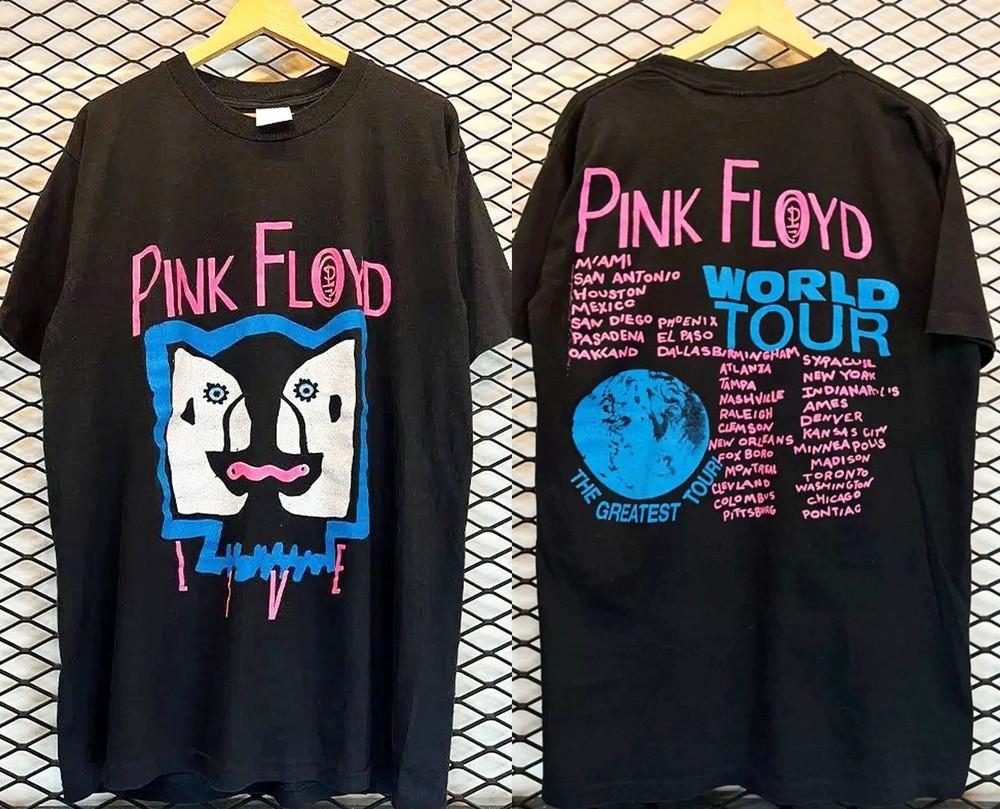 Футболка Pink Floyd The Greatest World Tour 1994 Размер S-5XL Репринт Унисекс Футболка