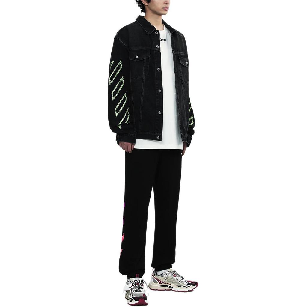 OFF WHITE Свободный крой Аэропортовая лента Футболка OMAA038S201850030188