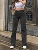2025 Women's Solid Color Straight-Leg Casual Jeans