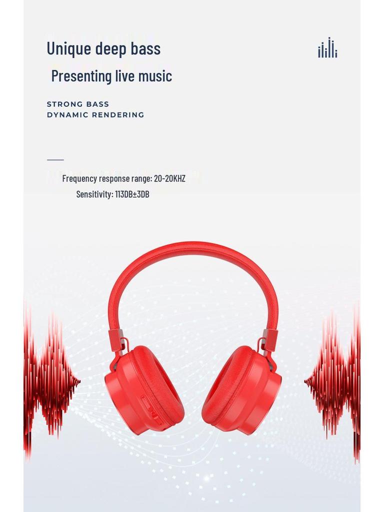 AZEADA Jidairen Bluetooth 5.0 Foldable Wireless Over-Ear Headphones with Long Battery Life for Music and Calls