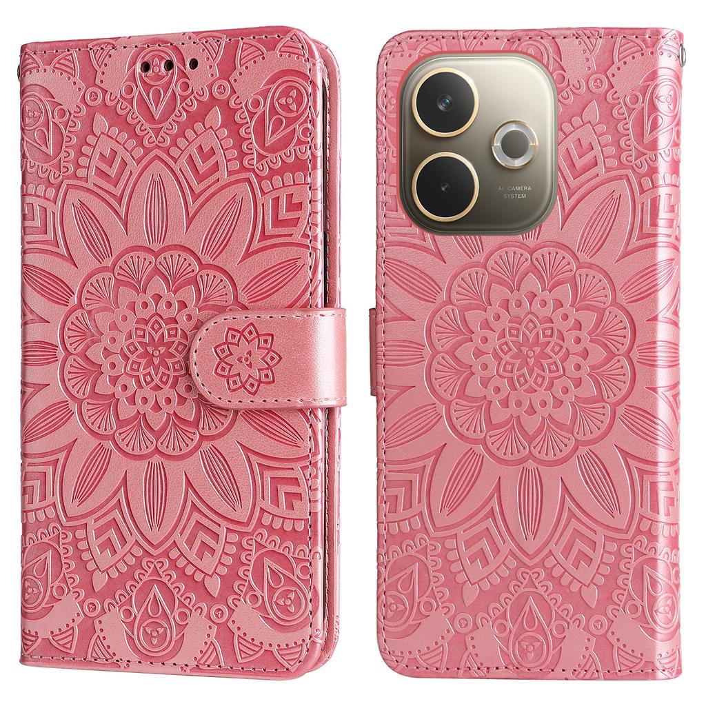 Чехол для Oppo A5 Pro 5G/A5 Vitality Edition, кожаный чехол-кошелек с тиснением подсолнуха