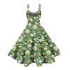 Women's Casual Fashion Print Sexy Off Shoulder Punk Retro Dress Retro Dress Dress