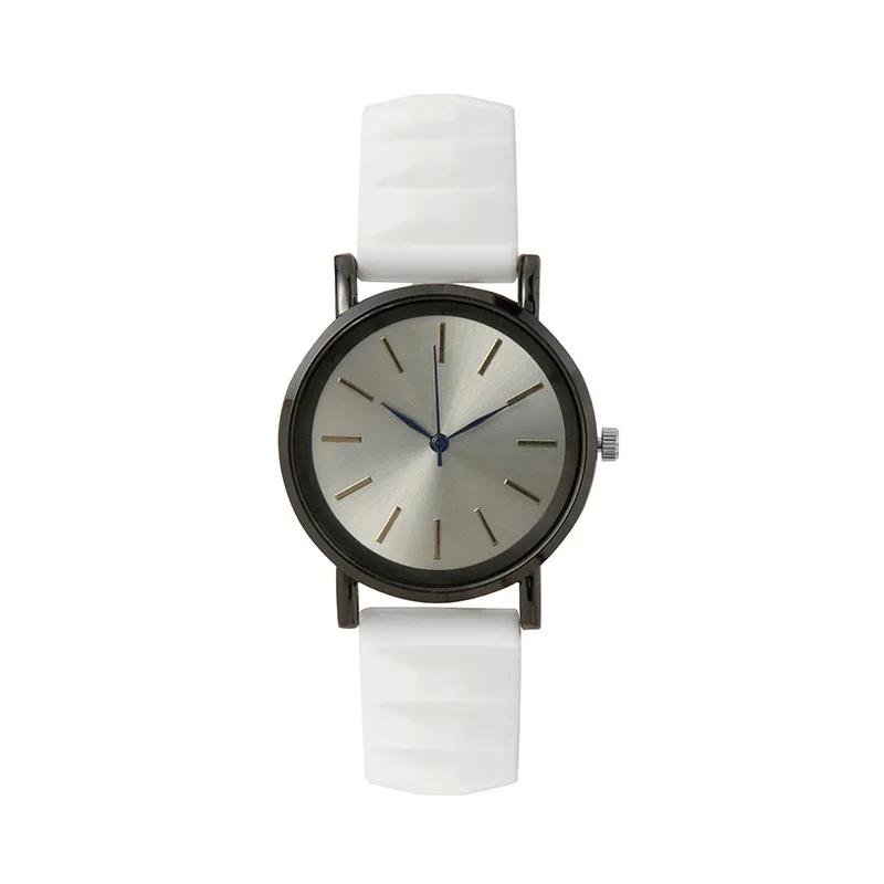 Простые синие женские кварцевые часы, модные силиконовые часы с полосками, женские брендовые часы, наручные часы, женские спортивные кварцевые часы, подарки