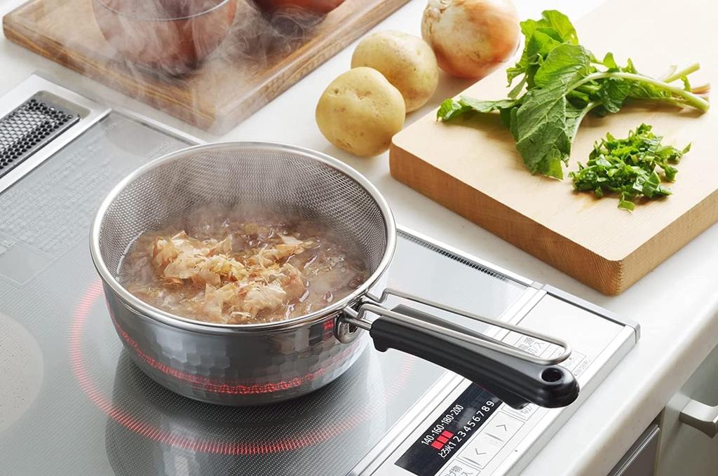 Кастрюля Yoshikawa Yukihira из нержавеющей стали 18 см, сделано в Японии, подарочная упаковка Ajiichi, характеристики SJ3412