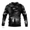 New Men's Skull Hoodie Sweatshirts 3D Print Skull Head Pattern Hooded Pullover Autumn Fashion Casual Sweatshirt Hoodie