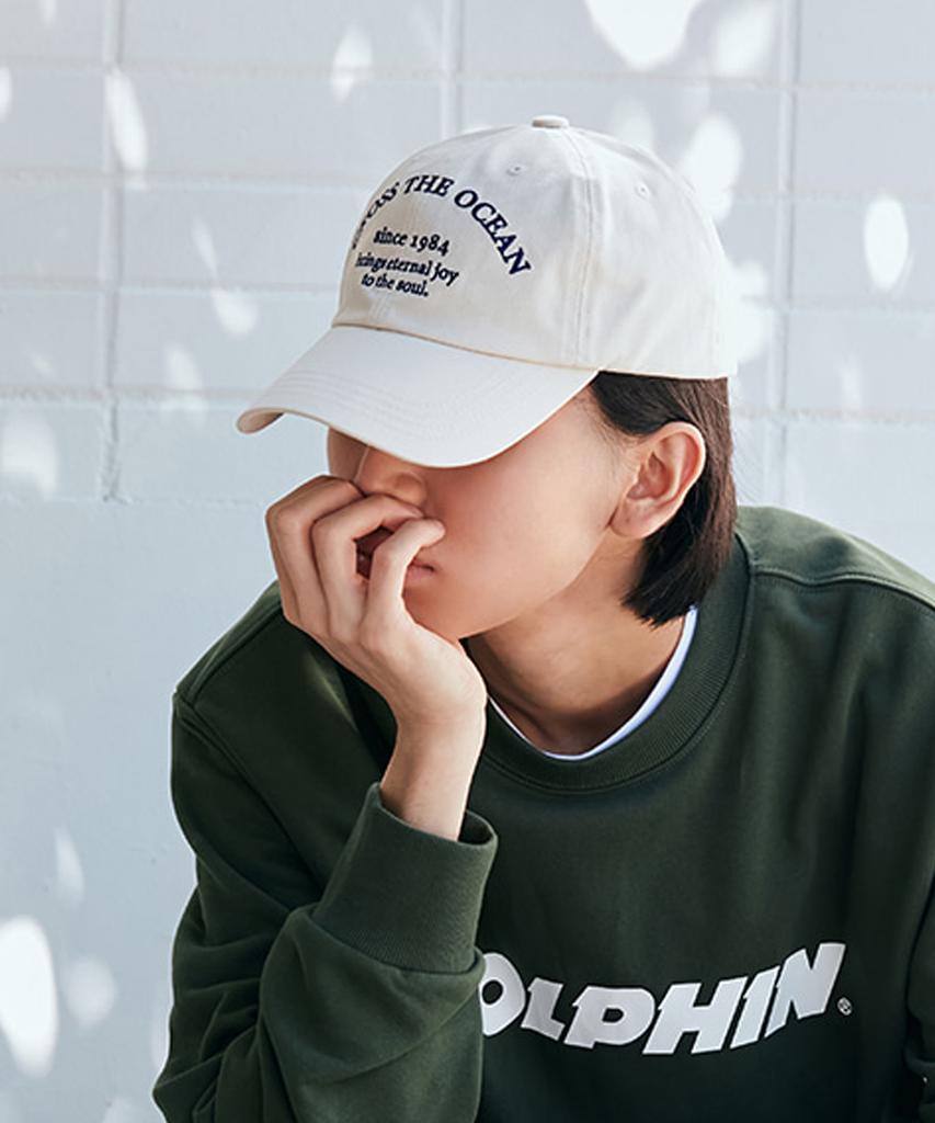 DOLPHIN WAVE APPAREL Кепка с надписью DOLPHIN WAVE Цвет: Слоновая кость