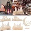 New Wooden EID Mubarak Decoration Ramadan Mubarak Ornaments Islamic Muslim Pendant Eid Al Adha Party Supplies Ramadan Kareem Gif