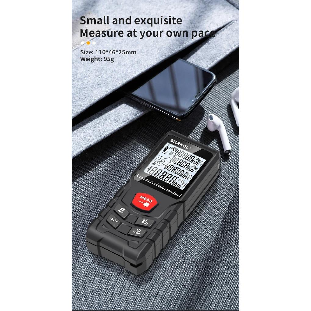 Snakol Digital Laser Distance Meter Rangefinder 50m/70m/100m/120m - Trena Roulette Ruler Tape for Measurement