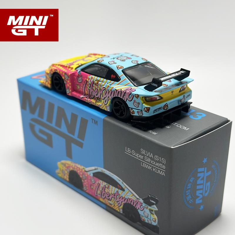 МИНИГТ 1:64 фунта Super Silhouette S15 SILVIA LB KUMA MGT литой модельный автомобиль 743