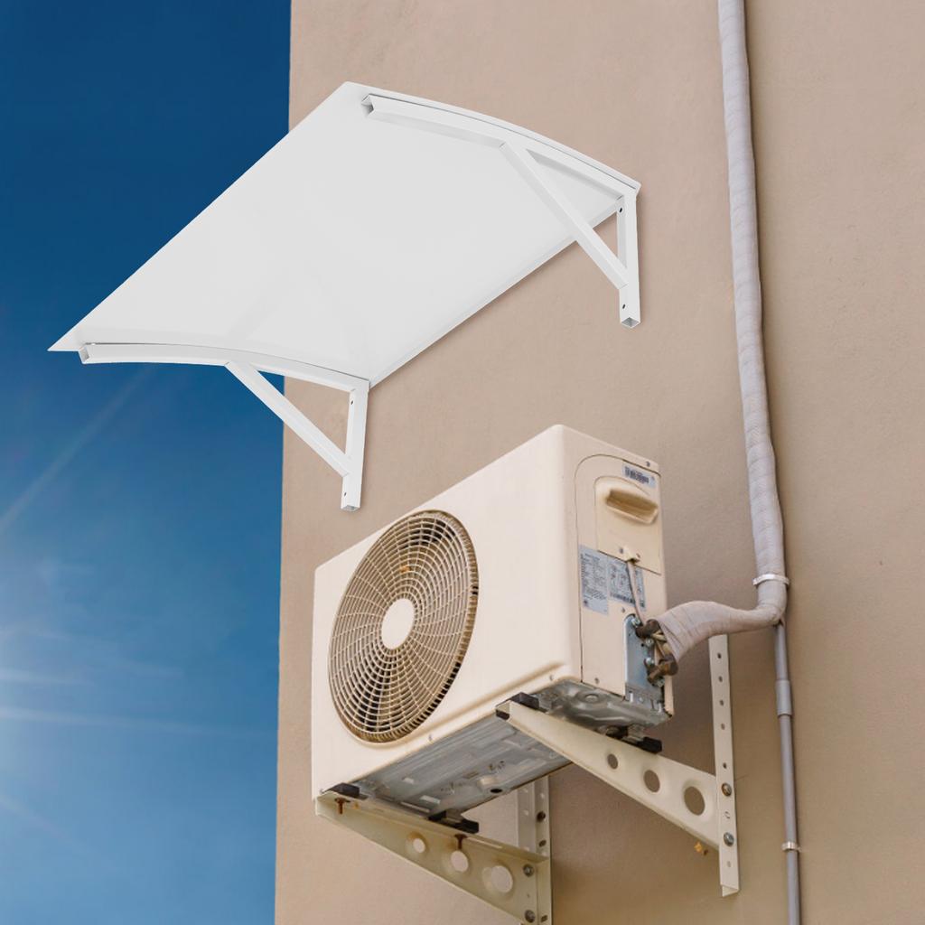 Наружный чехол для кондиционера, Всепогодный солнцезащитный чехол для кондиционера, Белый настенный защитный чехол для блока, Металлический корпус для наружного блока