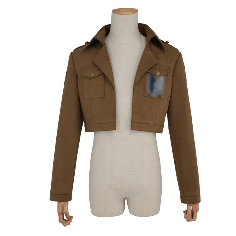 HOLOUN Anime Levi Eren Jaeger Mikasa Ackerman Armin Arlert Hanji Cosplay Costume Unisex Survey Corps Cloak Jacket Embroidery