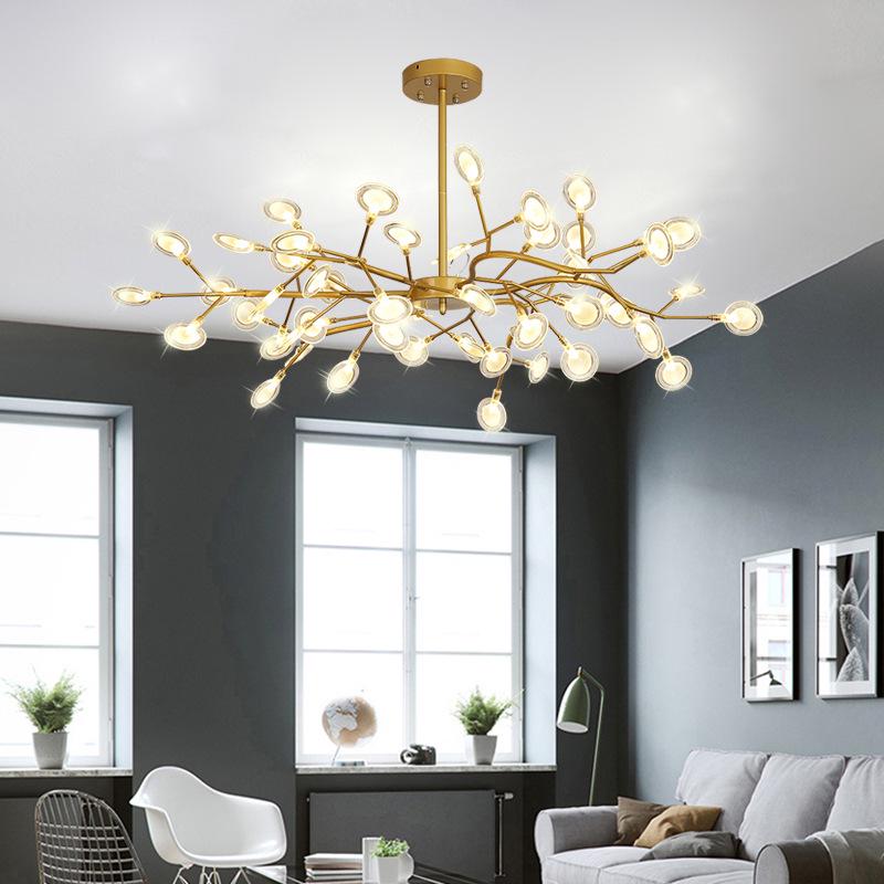 Nordic Firefly Branch Chandelier - Creative Lighting for Living Room or Bedroom
