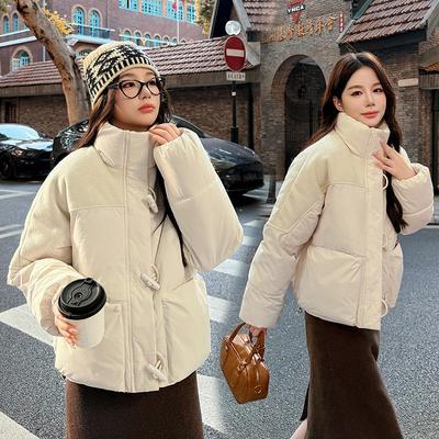 Женская короткая зимняя куртка из хлопка с лоскутным дизайном, новая, свободного кроя, модная, на хлопковой подкладке