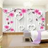 Wallpaper 3d Heart-Shaped Red Rose Murals Simple Background Wall Murals Living Room Bedroom Hotel Wallpaper