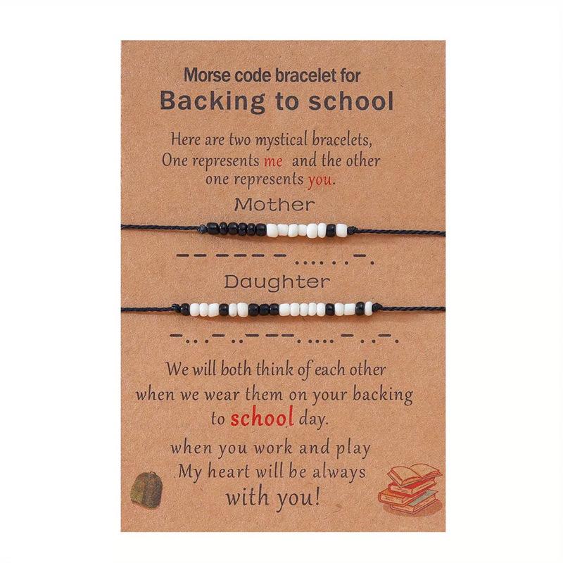 Браслет JYL TS Богемский плетеный азбукой Морзе с карточкой Призывает Тайну и Связь