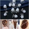 12pcs Fashion Bridal Crystal Rhinestone Spiral Twist Clips Bride Headdress Headwear Hair Pins