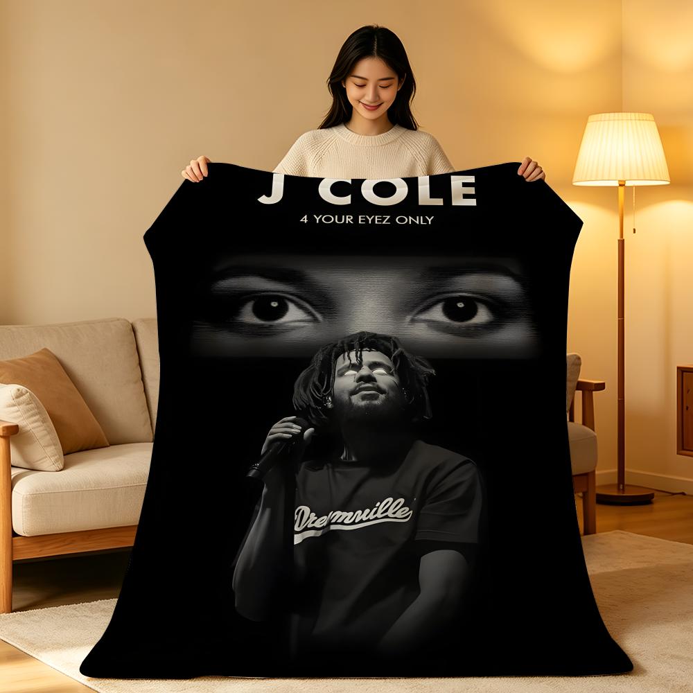 Музыкальный плед J. Cole из высокоплотного короткого плюша, мягкий, приятный для кожи, для дивана, для сна, в комнате с кондиционером