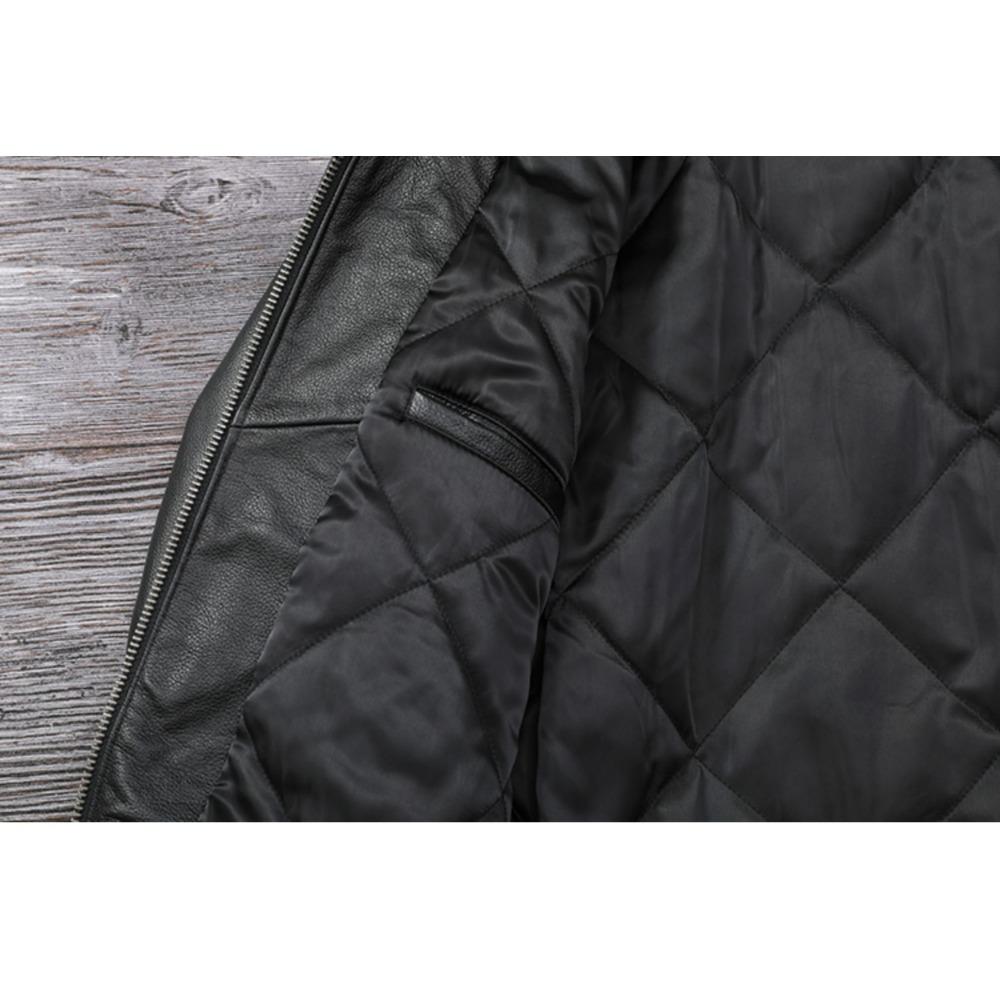 Китайский размер Мужская кожаная куртка из натуральной коровьей кожи с воротником из натурального меха Летные куртки Мужские пальто из коровьей кожи Зимняя одежда ВВС