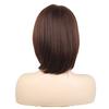 Short Blond Brown Synthetic Bob Wig with Bangs Natural Looking Heat Resistant Wig for Women Daily Party Halloween