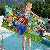 Игровое полотенце M-Mario-O Мультяшное пляжное полотенце Цветные банные полотенца Для девочки Микрофибра Быстросохнущее Без песка Пляж Йога Спа Тренажерный зал Бассейн