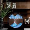 3D Moving Sand Art Picture Round Glass Deep Sea Sandscape Hourglass Quicksand Craft Flowing Sand Painting Office Home Decor Gift