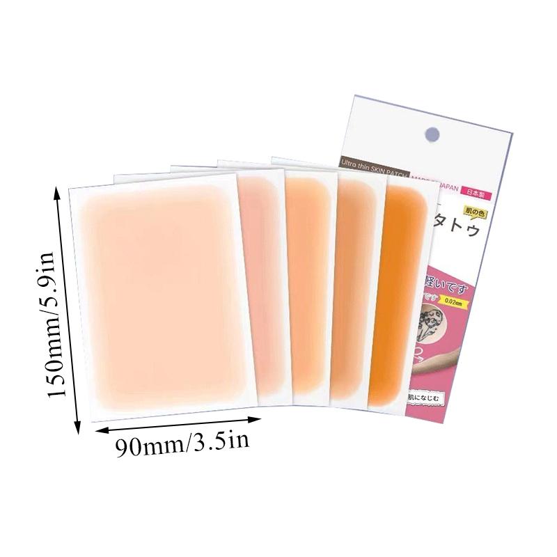 New 6PCS Tattoo Cover Up Skin Color Scar Concealer Sticker Portable Flaw Birthmark Concealing Waterproof Beauty Cosmetic Tools