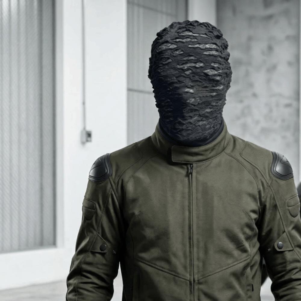 Black Color Balaclava Cap No Hole Design Breathable Fabric Full Ski Mask UV Protection Thin Material Head Cover Hat