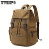 1pc Retro Canvas Backpack, Sturdy and Durable Computer Backpack, Worker Commuter Storage Bag for Office Business Trip