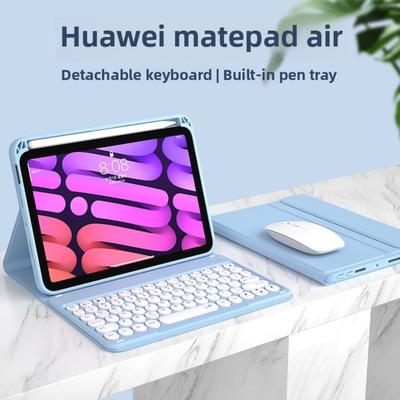 Комплект из клавиатуры Bluetooth и чехла для Huawei MatePad SE 11 2024 с магнитным чехлом для Air Pen